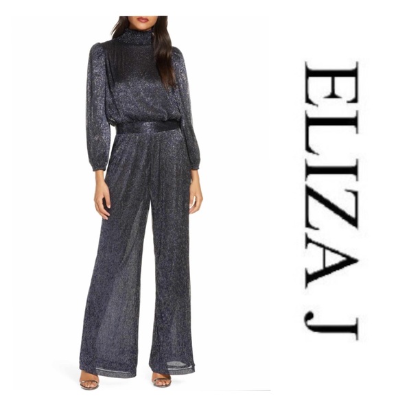 Eliza J Pants - Eliza J Metallic Jumpsuit